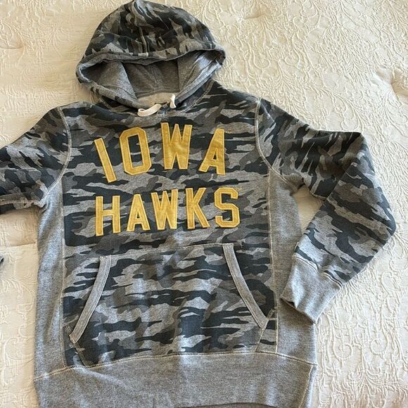 Tailgate Iowa Hawkeyes Gray camouflage Pullover hoodie Sweatshirt ANF small - Picture 2 of 11